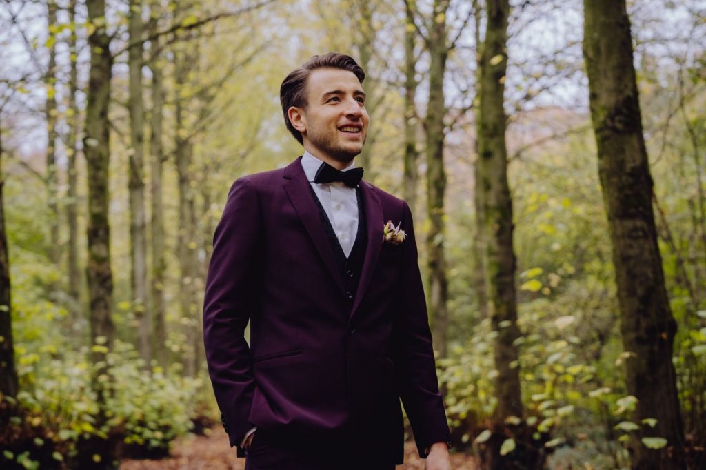 trouwpak op maat paars Hoes Tailors